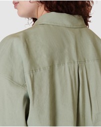 Sweaty Betty - Summer Stretch Linen Utility Shirt