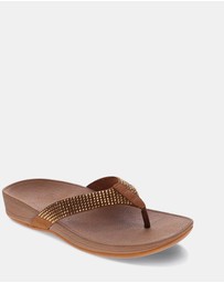 Mia Vita - Allora Toe Post Sandal - Bronze Rhinestone
