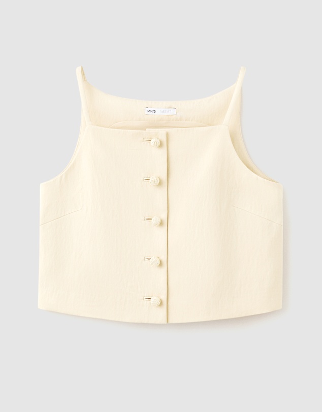 M.N.G - Lyocell Button Top