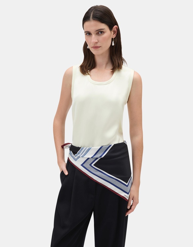 Oroton - Square Print Silk Scarf