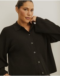 Atmos&Here Curvy - Jay Relaxed Rib Cardigan