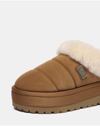 EVERAU - EverAU Ugg Ulrika Platform Sheepskin Upper House Shoes