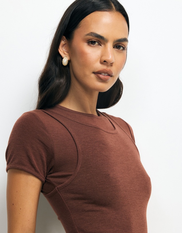 AERE - Double Layer Sheer T-Shirt