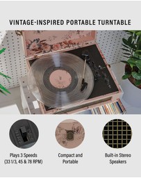 Crosley - Crosley Voyager Bluetooth Portable Turntable - Floral