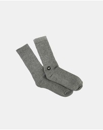 Fallen Footwear - Fallen Footwear Patch Padded Heel and Toe Anti Slip Sock - Heather Gray