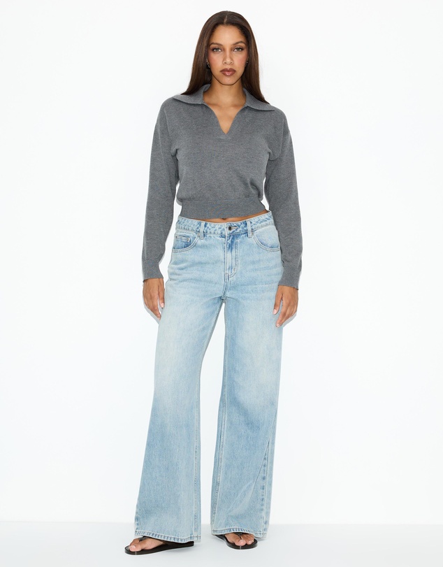Dazie - Helen Cropped Knit Jumper