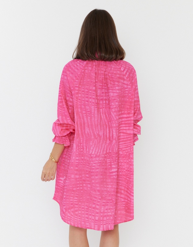 ALEXANDRA - Ollie Dress Hot Pink Brush Stoke