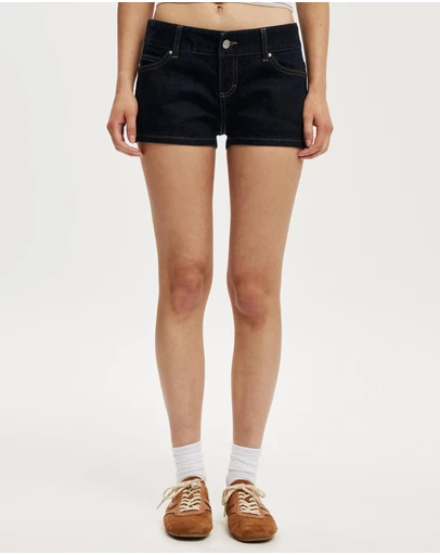 Cotton On - Micro Low Denim Shorts