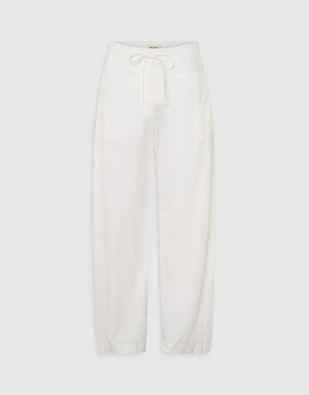 Oroton - Barrel Leg Cotton Pants