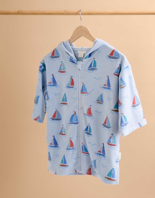 Purebaby - Hooded Towelling Swim Robe - Kids-Babies