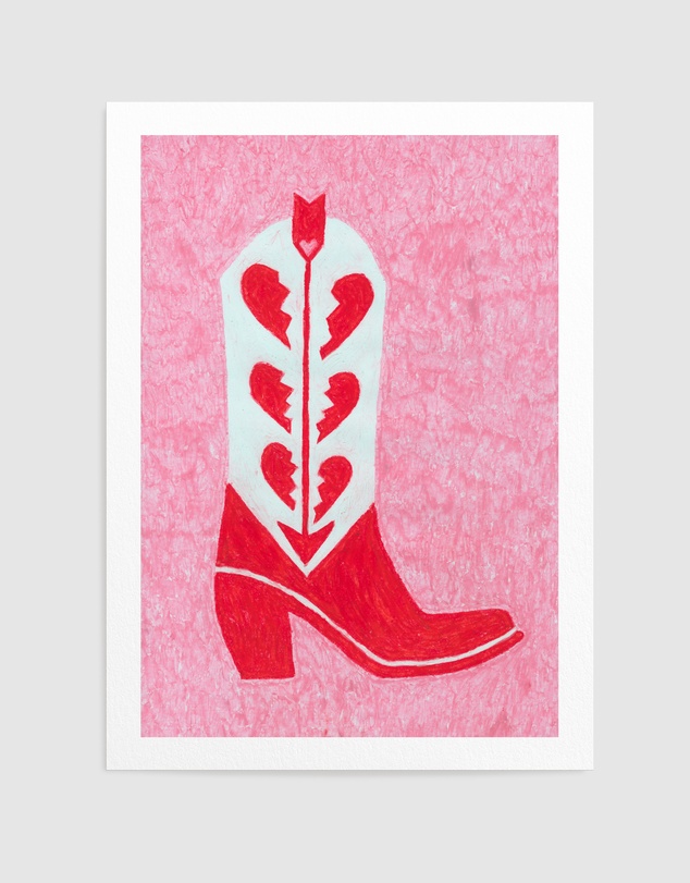 Olive et Oriel - Heartbreak Heels by Anyone Can Yeehaw Art Print