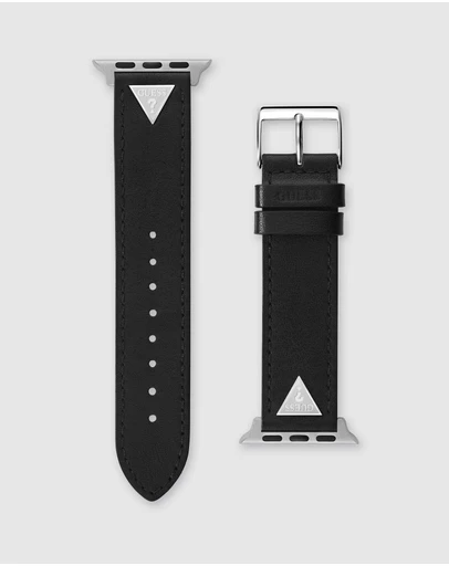 GUESS - Guess Apple Band - Triangle Plaque Black Leather 38/40/41mm