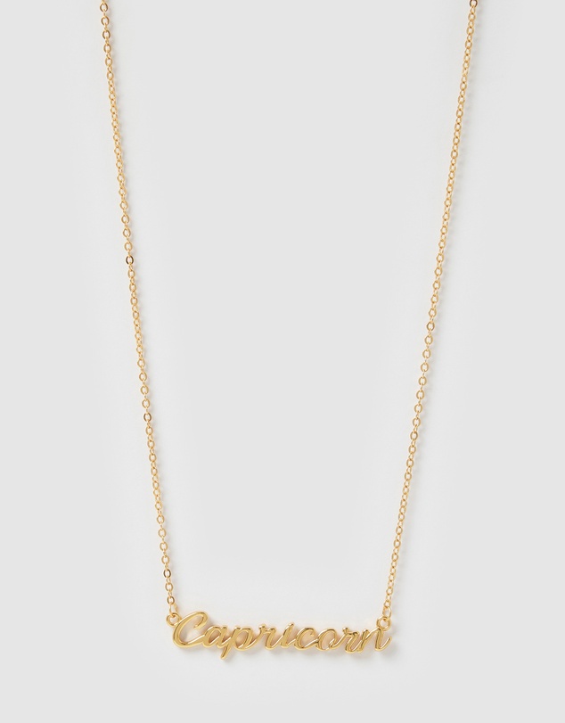 Izoa - Capricorn Written Star Sign Necklace