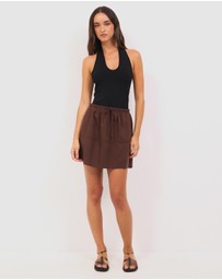 Calli - Seamed Mini Skirt