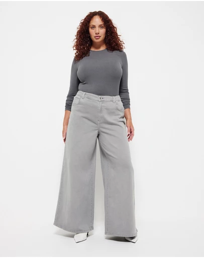 Commonry - Elasticated Wide Leg Jean