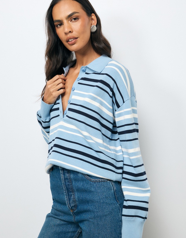 AERE - Elan Organic Cotton Stripe Polo