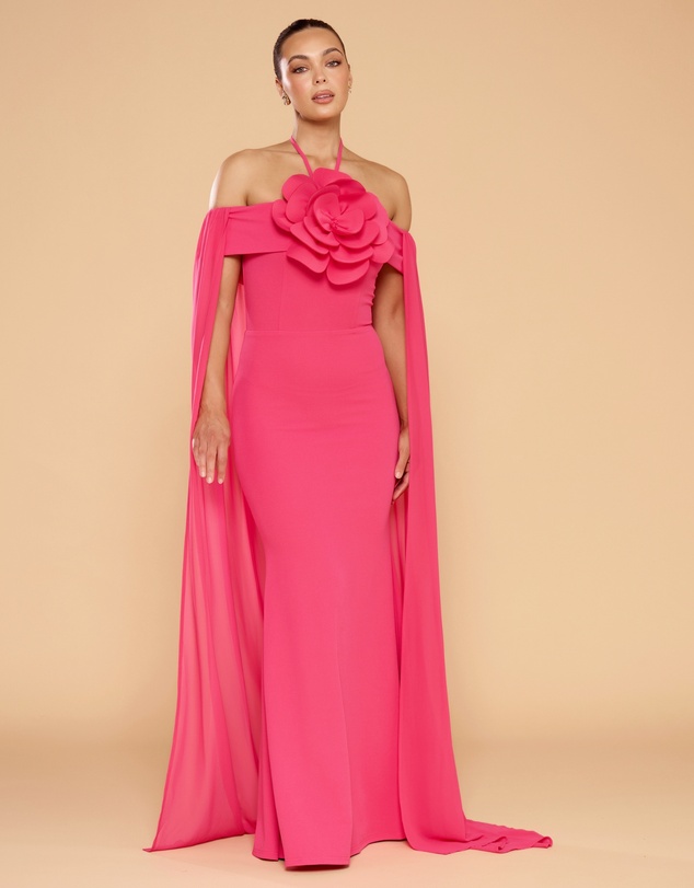 CATHERINE FERRARO - Chloe Cape Halter Gown