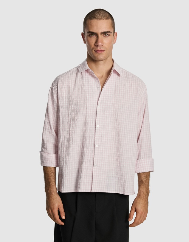 yd. - Milano Textured Check Shirt