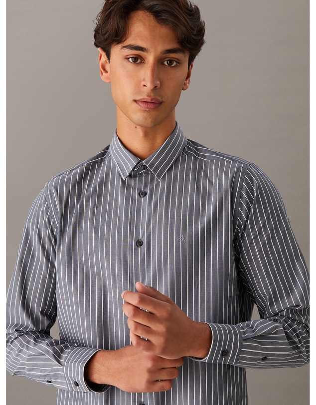 Calvin Klein - Poplin Stretch Striped Shirt