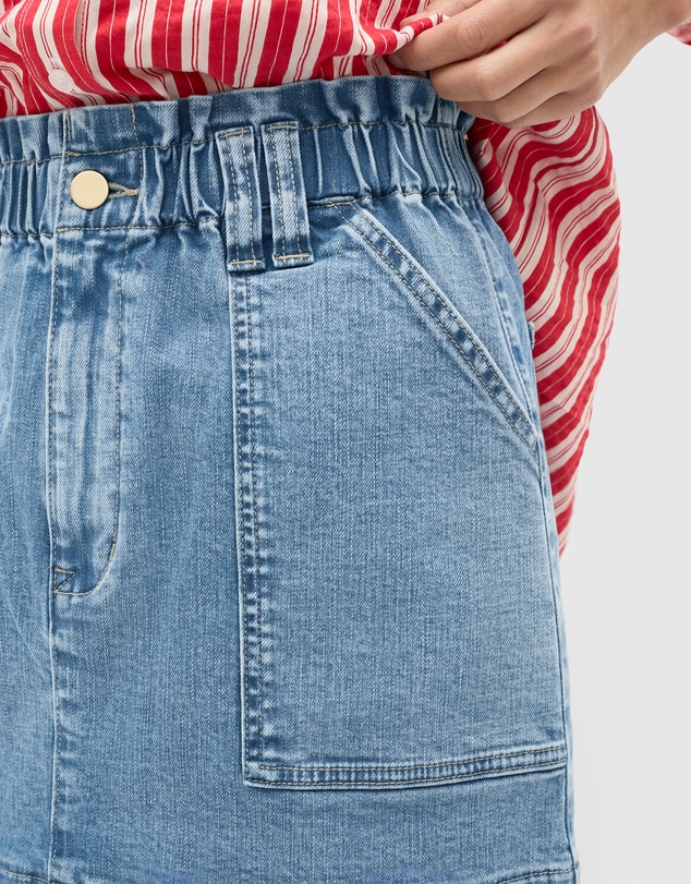 Seed Heritage - Denim Paperbag Mini Skirt