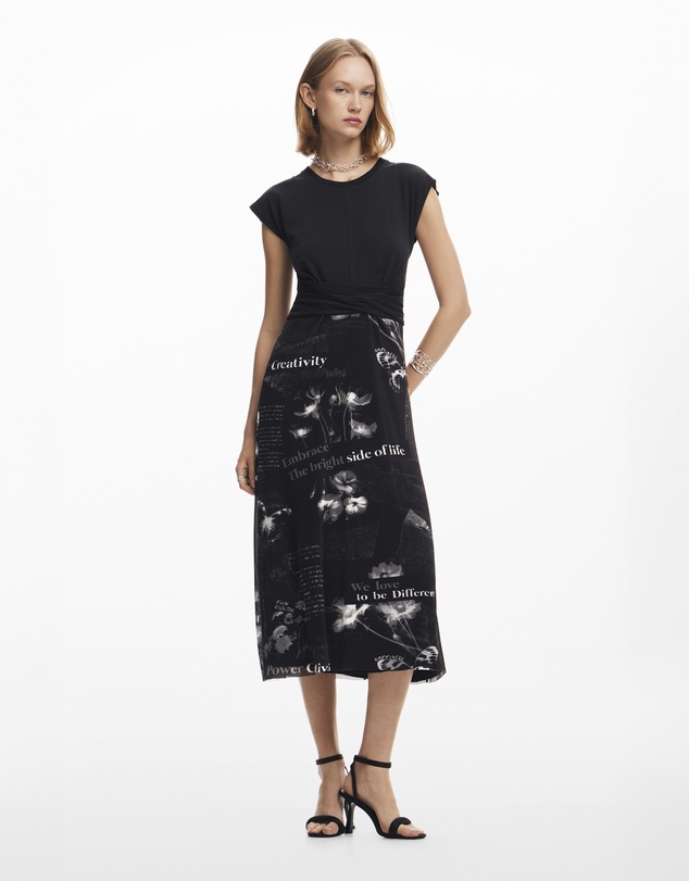 Desigual - Midi dress with text