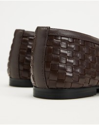 AERE - Woven Leather Ballet Flats
