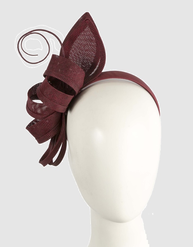 Max Alexander - Wine Bow Fascinator