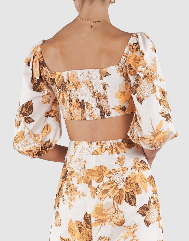 Amelius - Saint Lucia Linen Crop Top