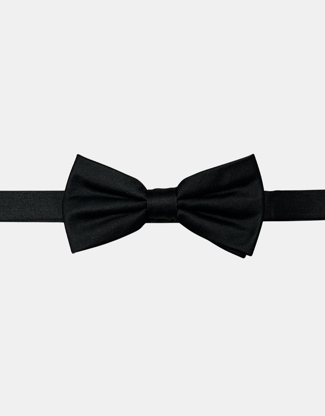 Henry Bucks - HENRY SARTORIAL Silk Textured Bowtie BLACK