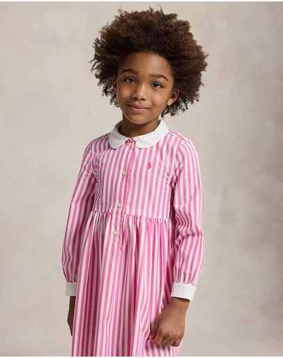 Polo Ralph Lauren - Striped Cotton Poplin Shirtdress - Kids