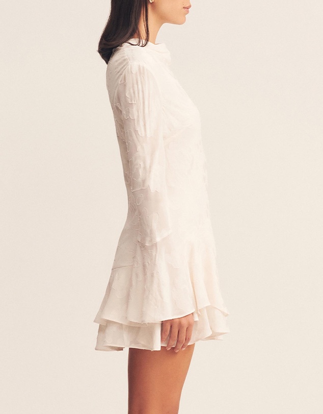 Shona Joy - Bowery Long Sleeve Ruffle Mini Dress