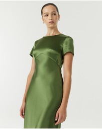 Third Form - Satin Bias Maxi Tee Dress