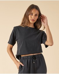 CAMIXA - Teesha Oversized Distressed Cotton T-Shirt