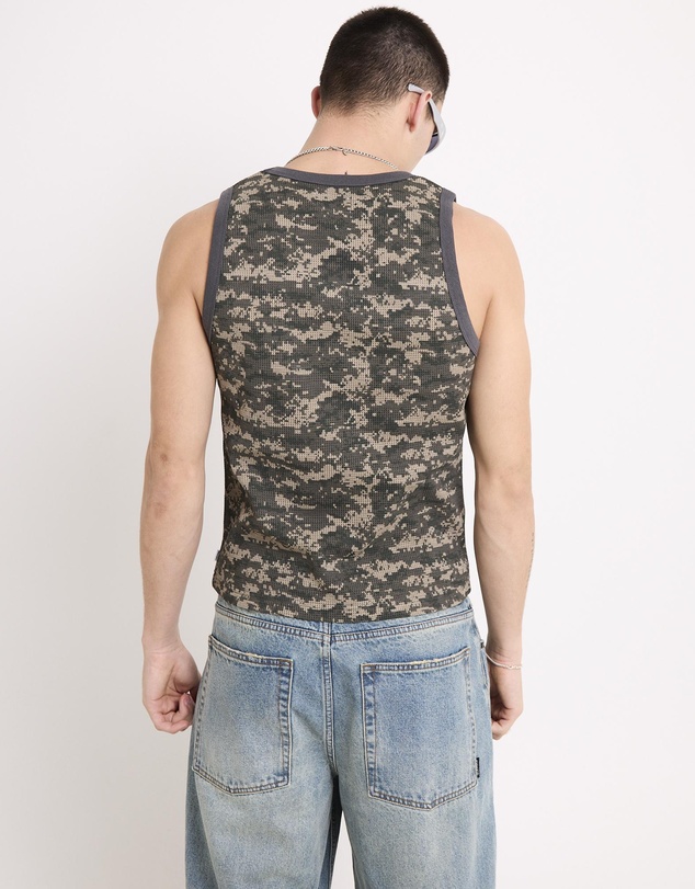 Spencer Project - Starboy Camo Waffle Singlet