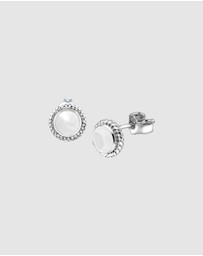 Elli Jewelry - Earrings Rock Crystal Birthstone April 925 Sterling Silver