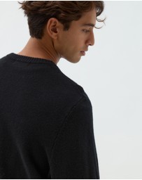 AERE - Premium Wool Crew Neck Knit Jumper
