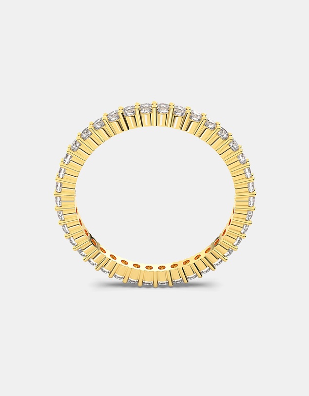 Swarovski - Matrix Vittore Ring, Round Cut, White, 18K Gold Finish