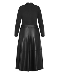 City Chic - Lola Mixed Media A Line Dress