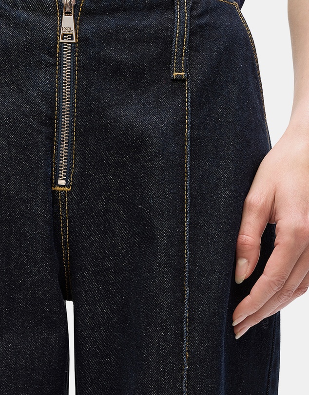 Karl Lagerfeld - Ikon Patch Wide Denim Pants