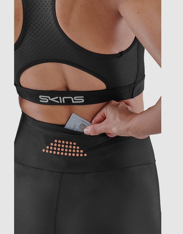 SKINS - SKINS Compression Women's Series-5 Activewear Long Tights Skyscraper Black