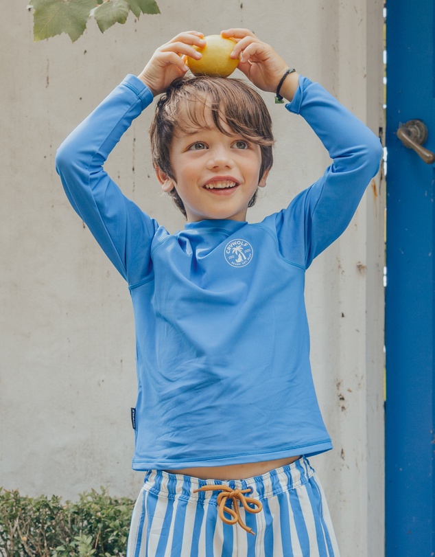 Crywolf - LONG SLEEVE RASH VEST Deep Sea Blue