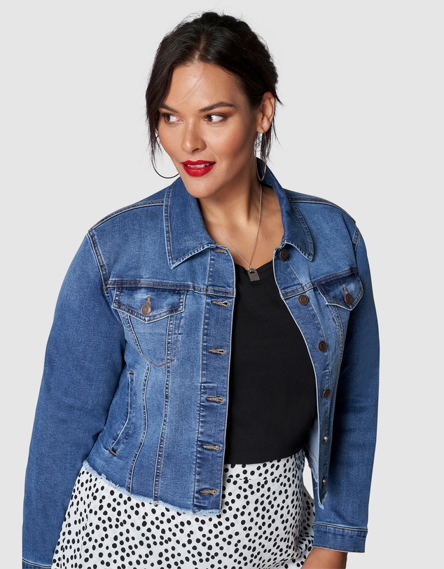 Sunday In The City - Chatterbox Crop Denim Jacket