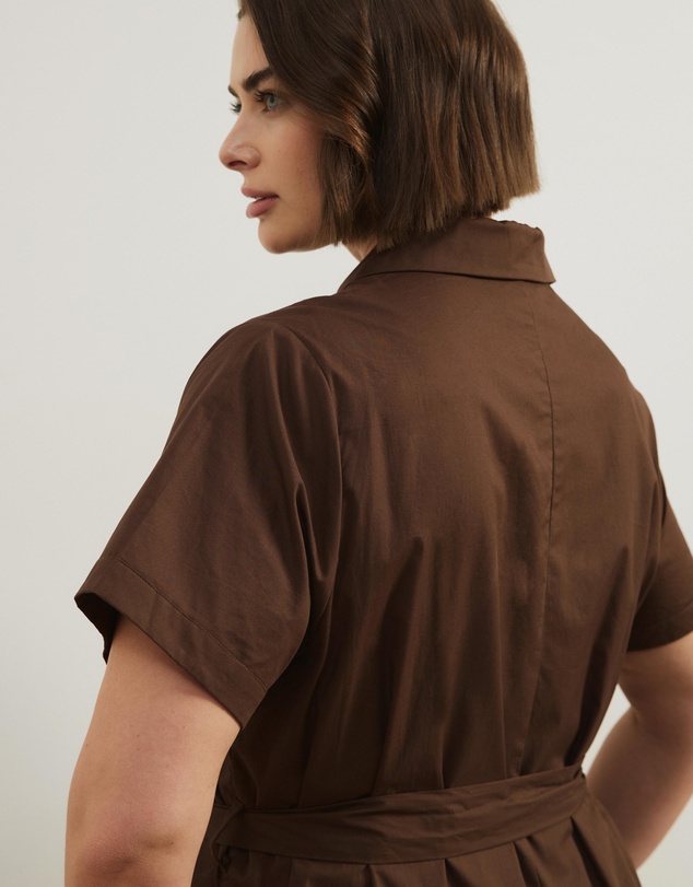 Atmos&Here Curvy - Mia Relaxed Midi Shirt Dress