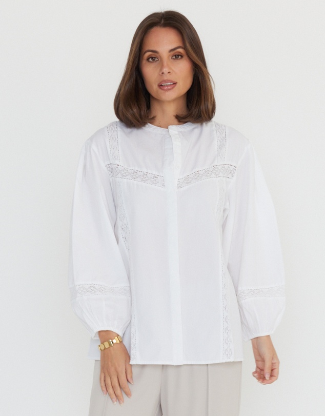 ALEXANDRA - Everett Blouse White