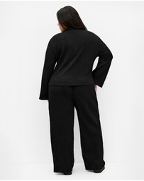 City Chic - Plus size Zoie Long Sleeve Shirt - black
