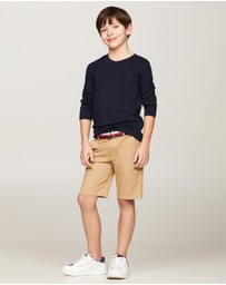 Tommy Hilfiger - Basic Crewneck Knit Long Sleeve Tee - Teens