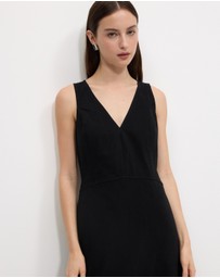 Calli - Matt Cotton Twill Midi Dress