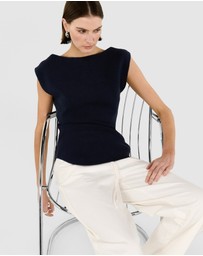 Staple the Label - Cassian Asymmetrical Knit Top