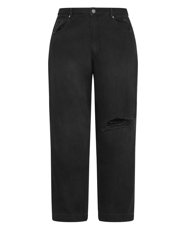 City Chic - Plus size Harley Fit Kenia Straight Jean - black wash