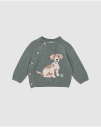 Bebe by Minihaha - Otto Proud Puppy Organic Knitted Jumper - Babies